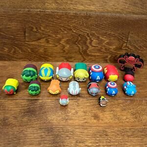 DISNEY Tsum Tsum Marvel Vinyl Figure Lot 16 Pieces Captain America Hulk